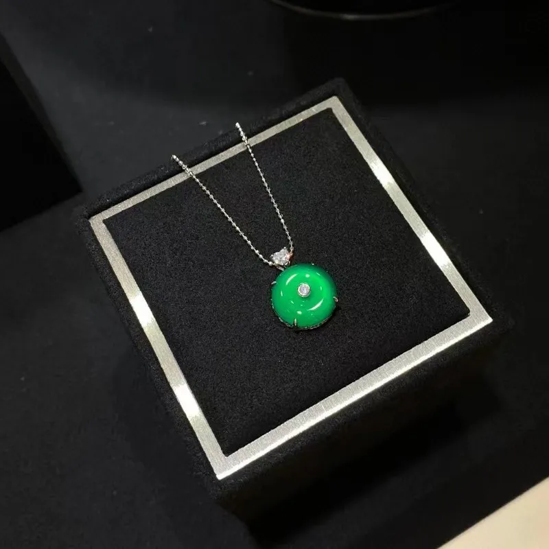 Xifeng Building Chalcedony Jade Necklaces Women's-1