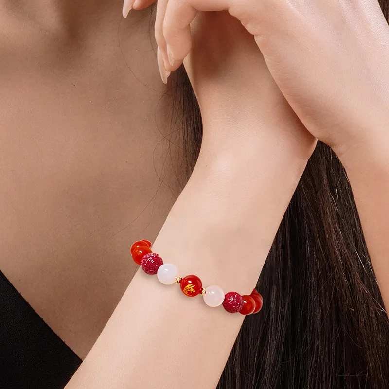 Xifeng Building Cinnabar Bracelets Unisex-4