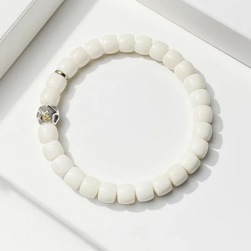 Xifeng Building White Jade Bodhi Bracelets Unisex-3