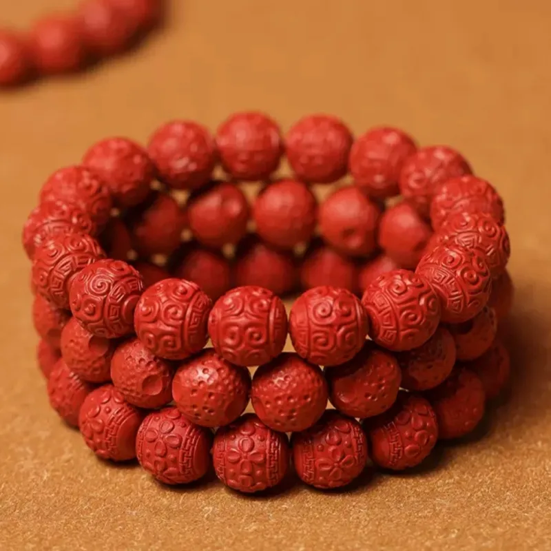 Xifeng Building Reconstructed Cinnabar Bracelets Unisex-1