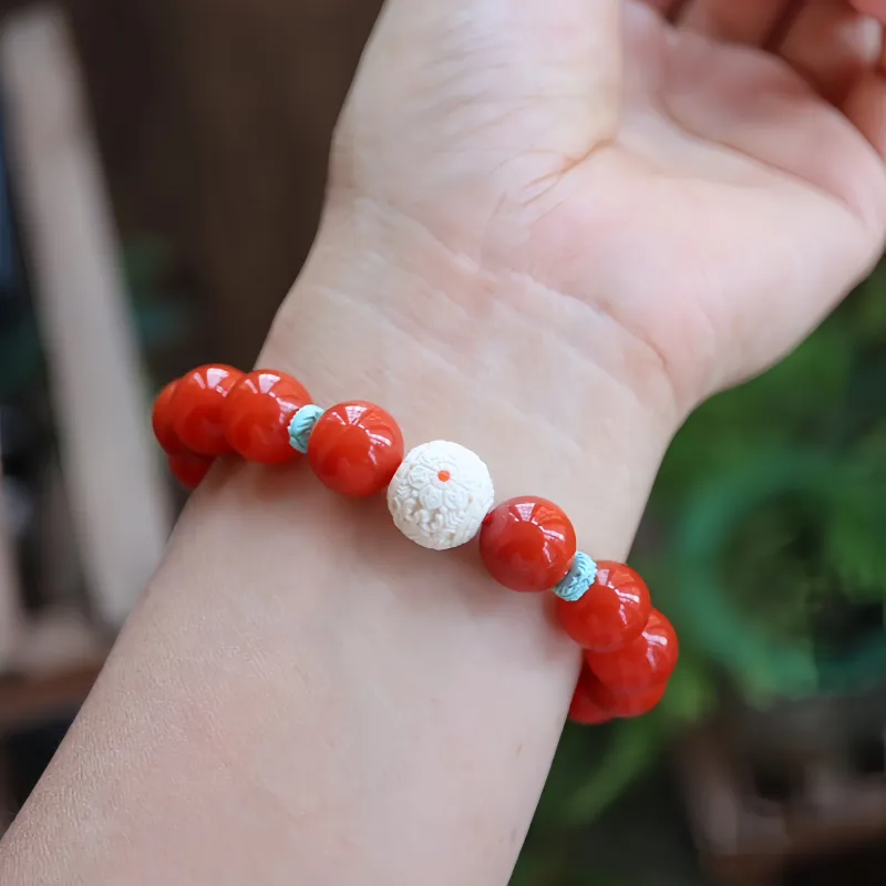 Xifeng Building Southern Red Agate Bracelets Unisex-4