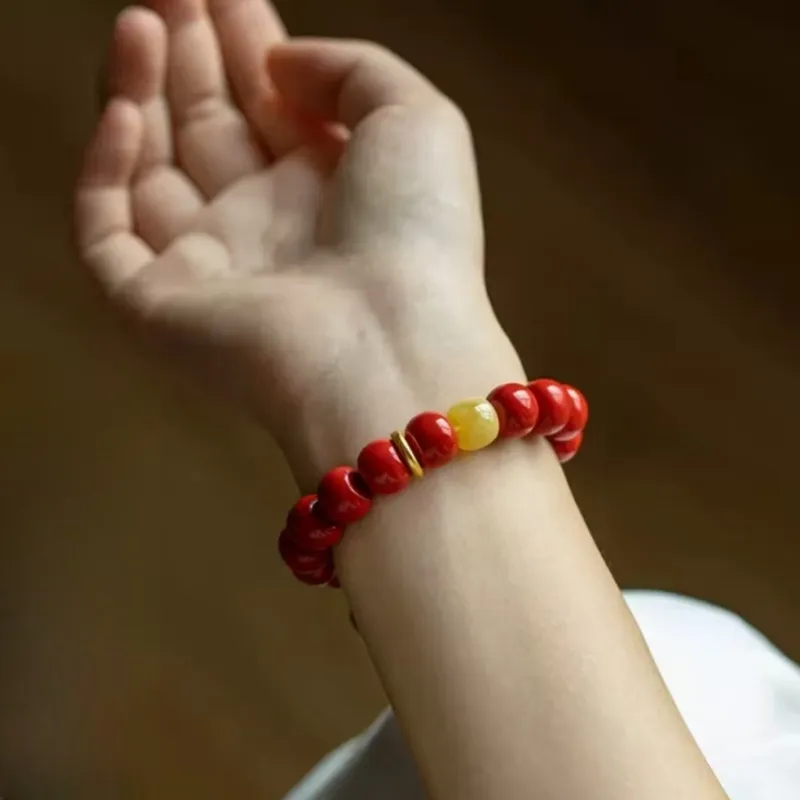 Xifeng Building Reconstructed Cinnabar Bracelets Unisex-2