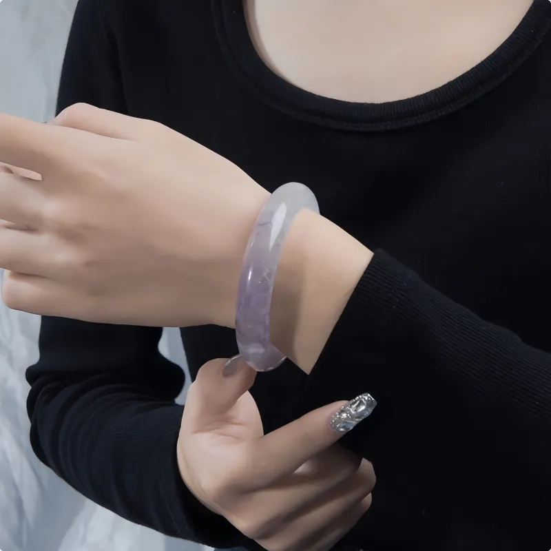 Xifeng Building Crystal Bangle Drifting Purple Women's-1