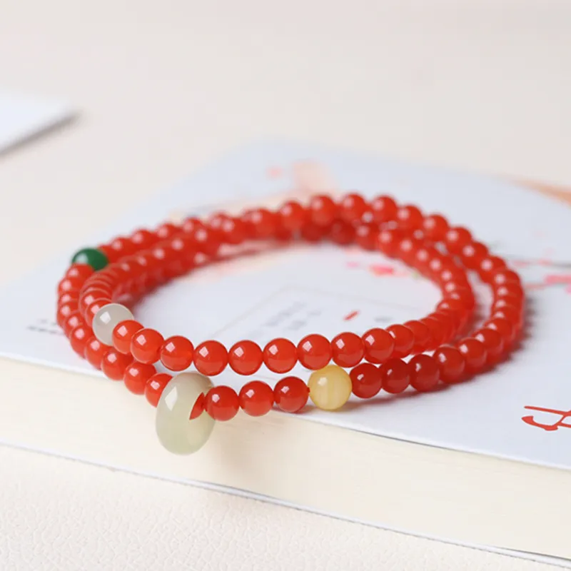 Xifeng Building Southern Red Agate Bracelets Unisex-4