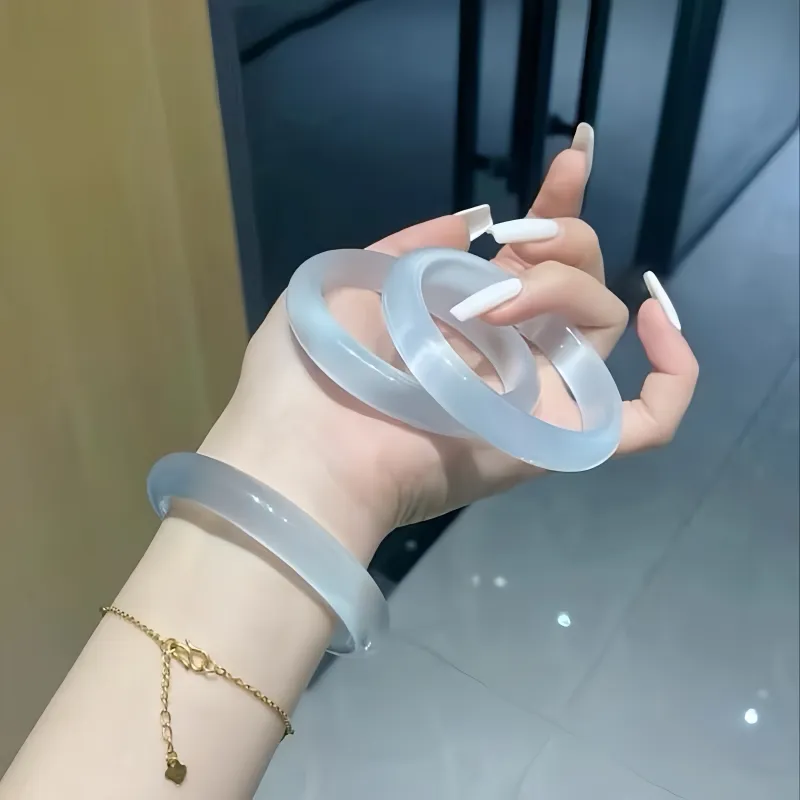 Xifeng Building Glass Cat Eye Bangles Women's-14