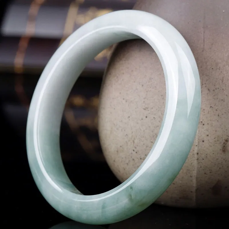 Xifeng Building Bean Type Jadeite Bangles Women's-4