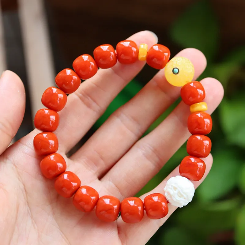Xifeng Building Southern Red Agate Fine Jade Bracelets Unisex-1