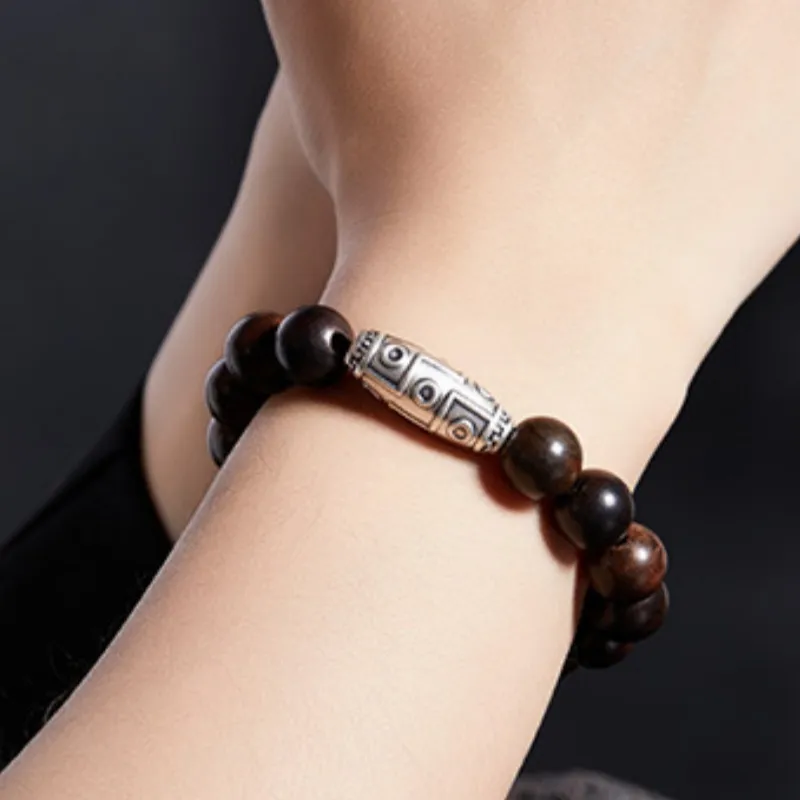 Xifeng Building Rosewood Dzi Bead Bracelet # Good Luck Unisex-4