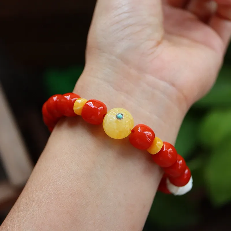 Xifeng Building Southern Red Agate Fine Jade Bracelets Unisex-2