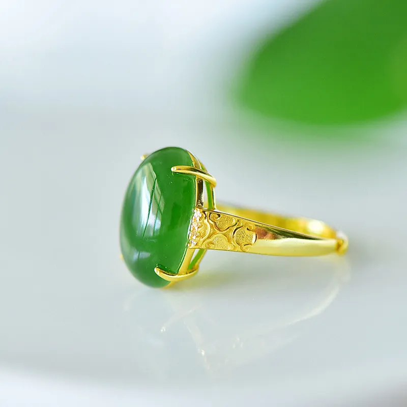 Xifeng Building Hetian Jade Rings Jasper Women's-2