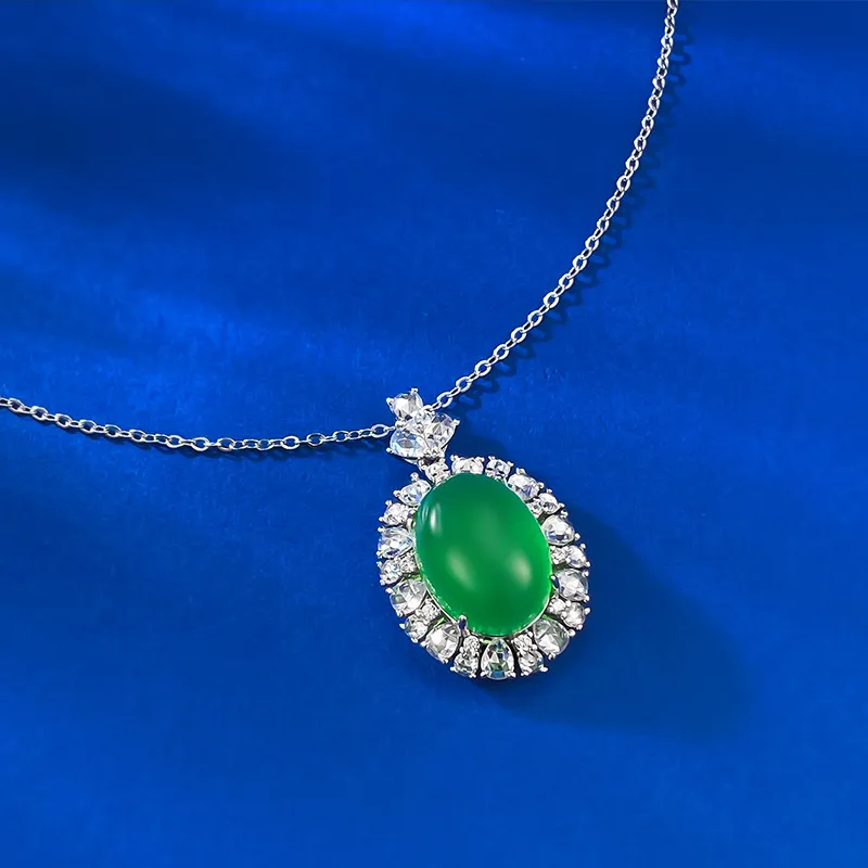 Xifeng Building Chalcedony Jade Necklaces Women's-4
