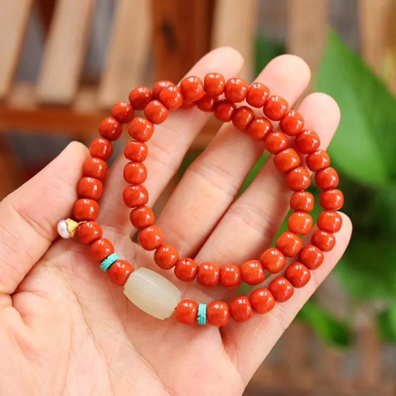 Xifeng Building Southern Red Agate Bracelets Women's-3