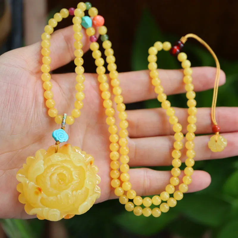 Xifeng Building Beeswax Necklaces Unisex-1
