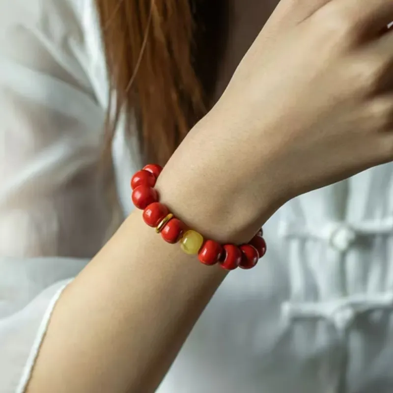 Xifeng Building Reconstructed Cinnabar Bracelets Unisex-1