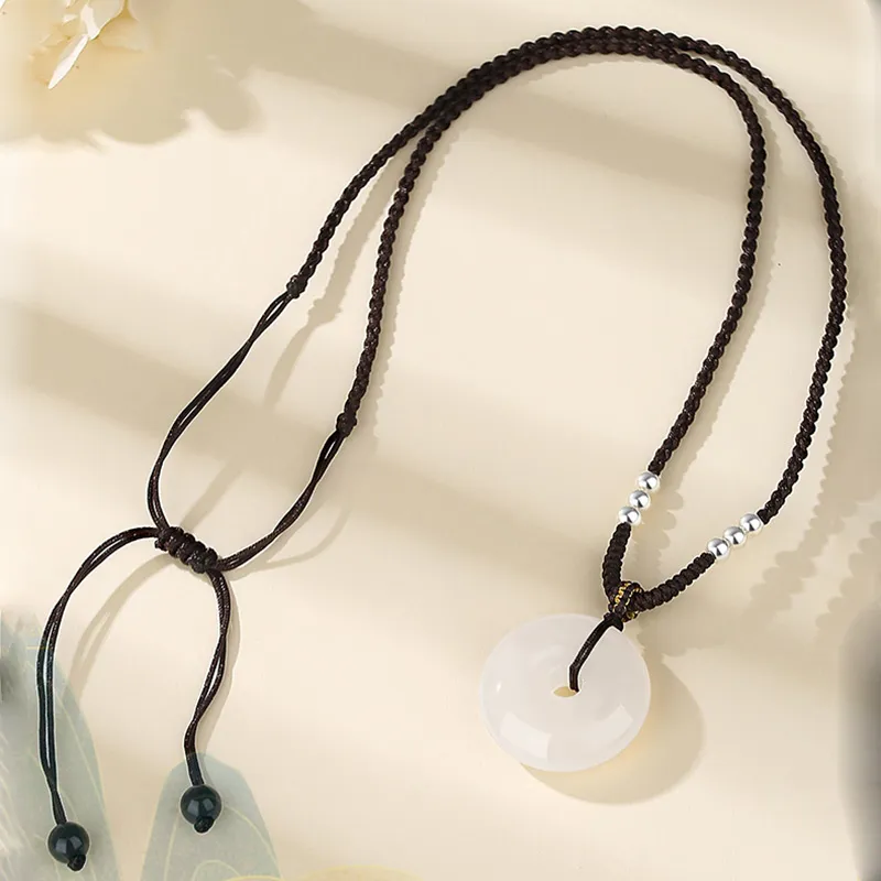 Xifeng Building Chalcedony Jade Pendants Unisex-1