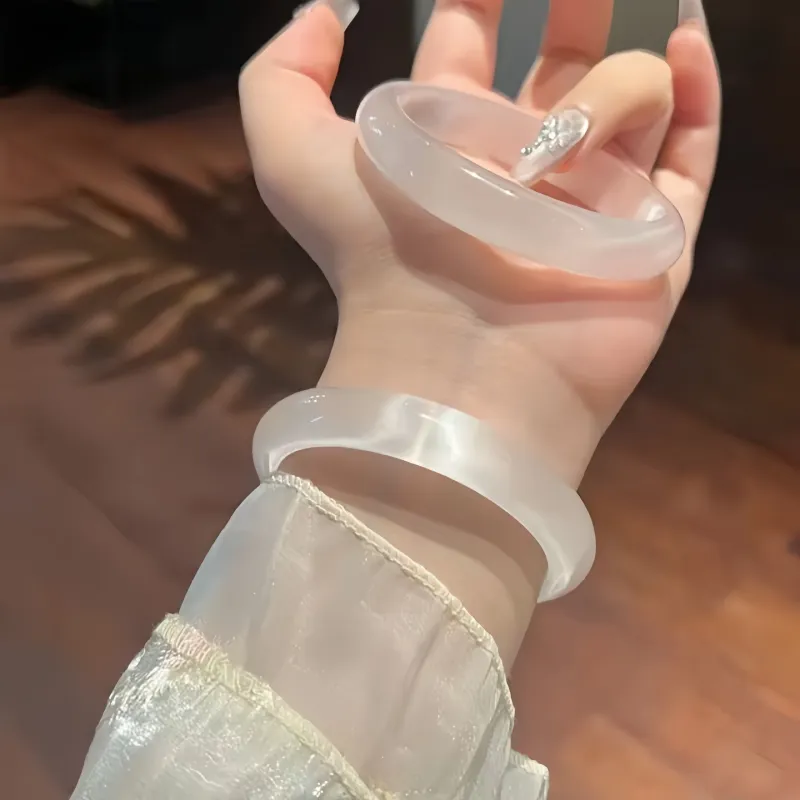 Xifeng Building Glass Cat Eye Bangles Women's-5