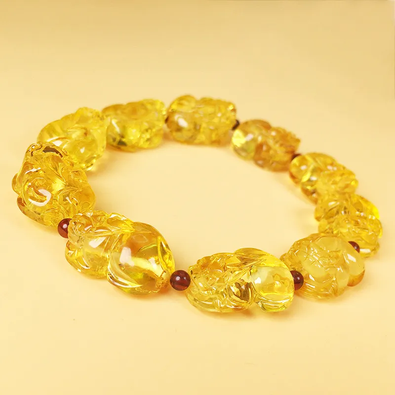 Xifeng Building Amber Fine Jade Bracelets Unisex-5