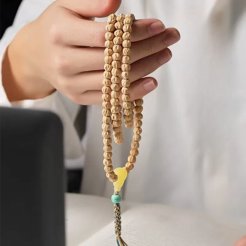 Xifeng Building Cacumen Platycladi Seeds Bracelets Unisex-4