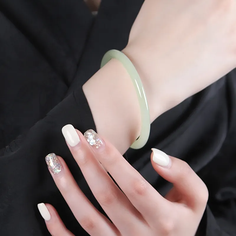 Xifeng Building Bangles Green Jade Women's-1