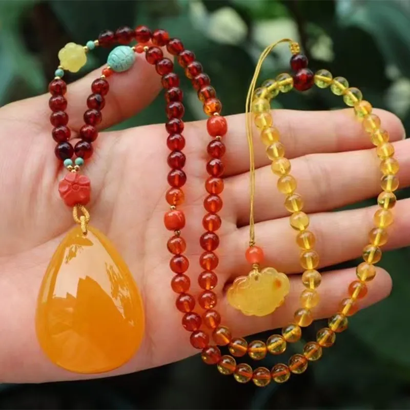 Xifeng Building Beeswax Necklaces Unisex-2