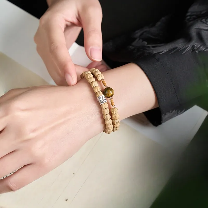 Xifeng Building Cacumen Platycladi Seeds Bead Chain Unisex-4
