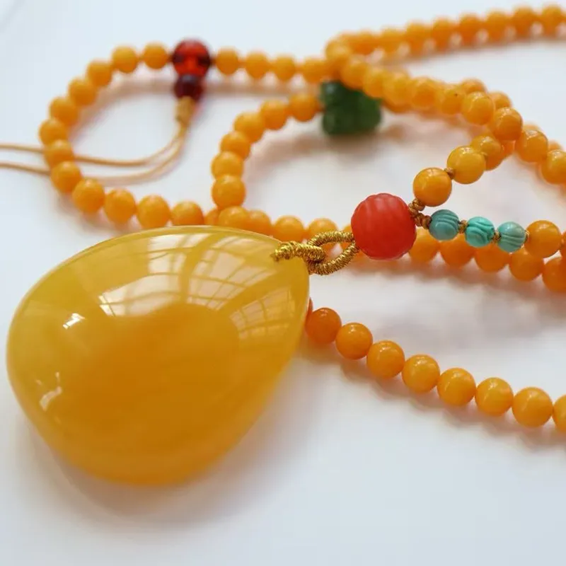 Xifeng Building Beeswax Necklaces Unisex-3