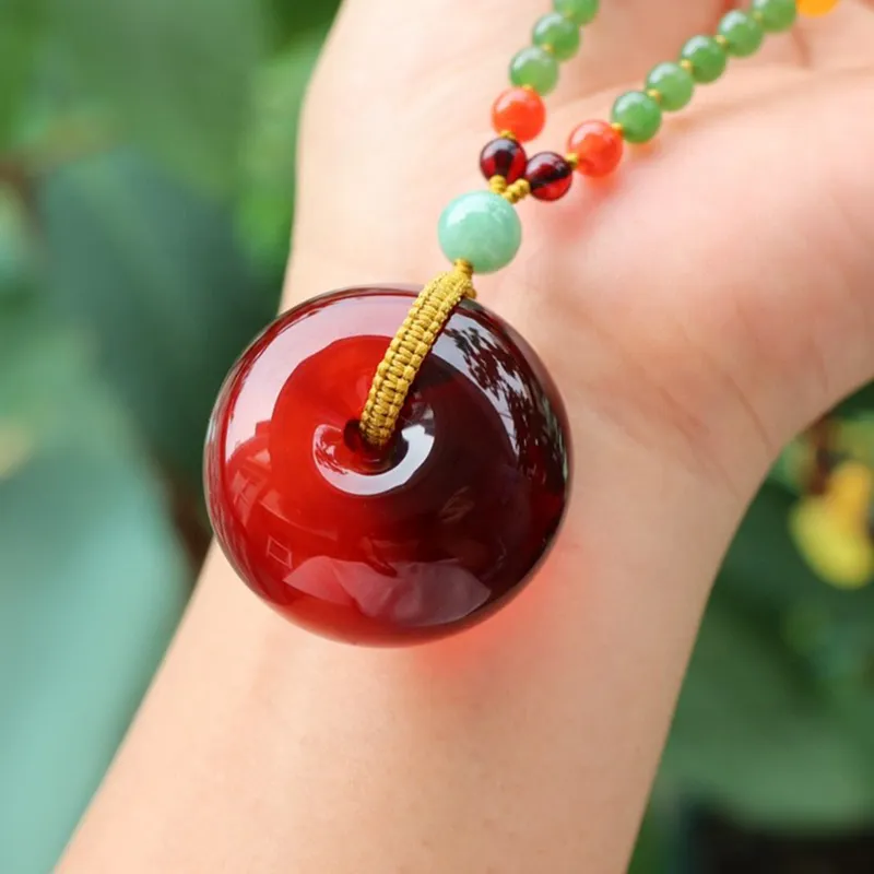 Xifeng Building Amber Necklaces Women's-2