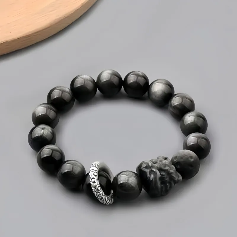Xifeng Building Obsidian Bracelets Unisex-2