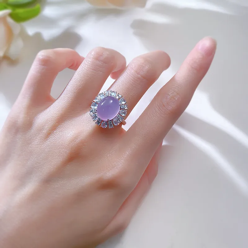 Xifeng Building Chalcedony Jade Rings Women's-1