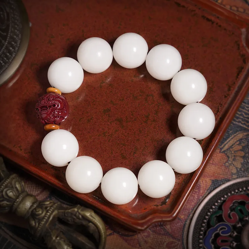 Xifeng Building White Jade Bodhi Bracelets Unisex-1