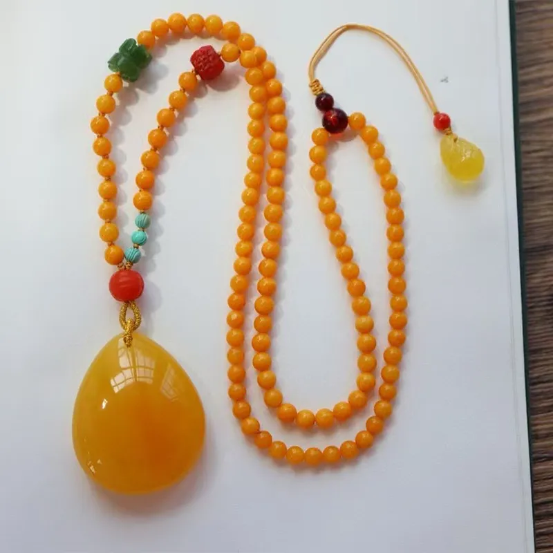 Xifeng Building Beeswax Necklaces Unisex-2