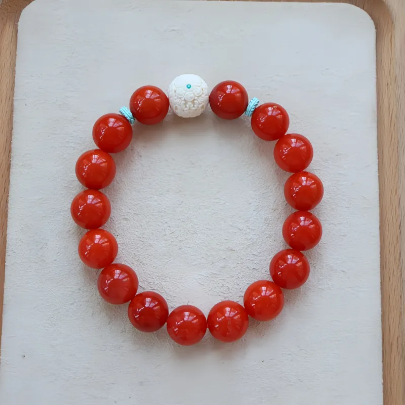 Xifeng Building Southern Red Agate Bracelets Unisex-2