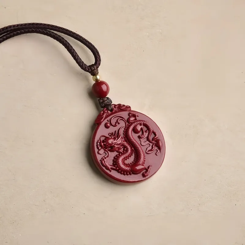 Xifeng Building Cinnabar Pendants Unisex-4