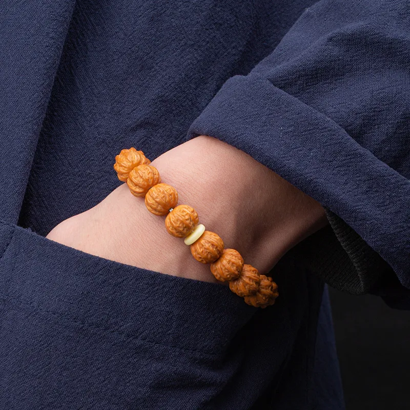 Xifeng Building Monkey Head Walnut Bracelets Unisex-3