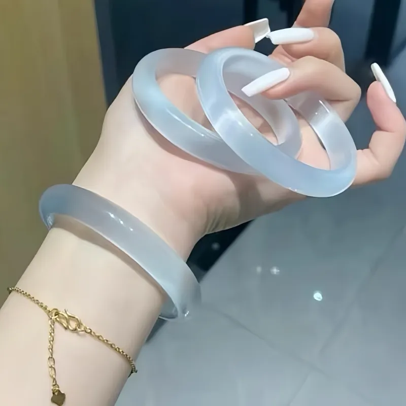 Xifeng Building Glass Cat Eye Bangles Women's-15