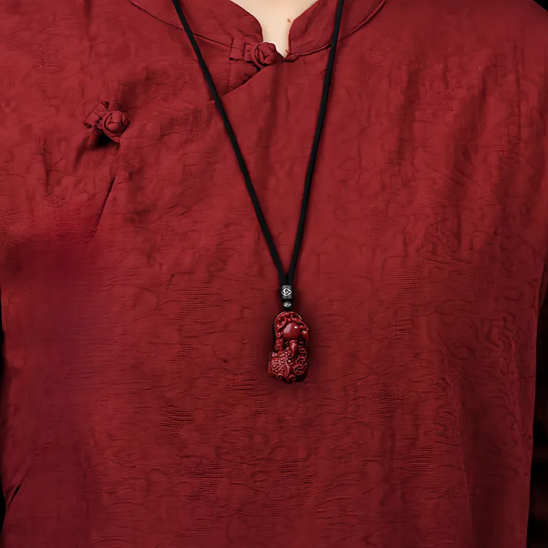 Xifeng Building Cinnabar Pendants Unisex-2