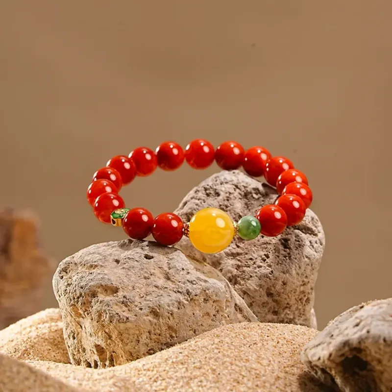 Xifeng Building Southern Red Agate Bracelets Unisex-1
