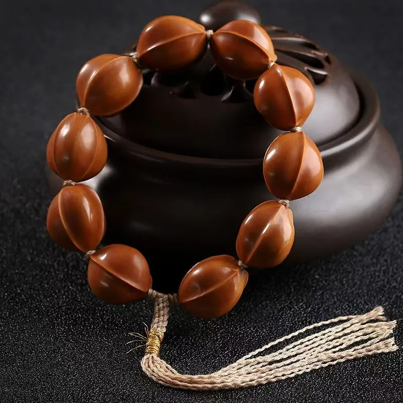 Xifeng Building Olive Pit Beaded Bracelet Shark Back Unisex-2