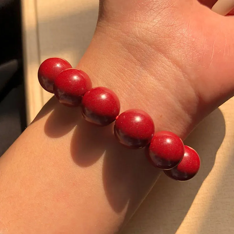 Xifeng Building Cinnabar Jade Bracelets Unisex-1