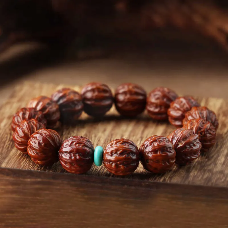 Xifeng Building Monkey Head Walnut Bracelets Unisex-1