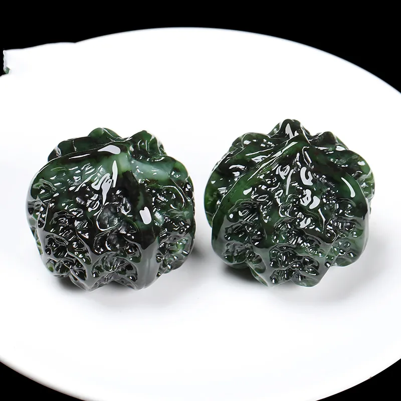Xifeng Building Hetian Jade Walnut Jasper Unisex-4