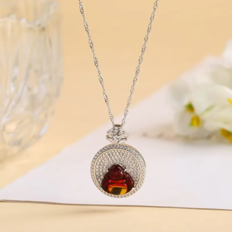 Xifeng Building Amber Necklaces Unisex-1