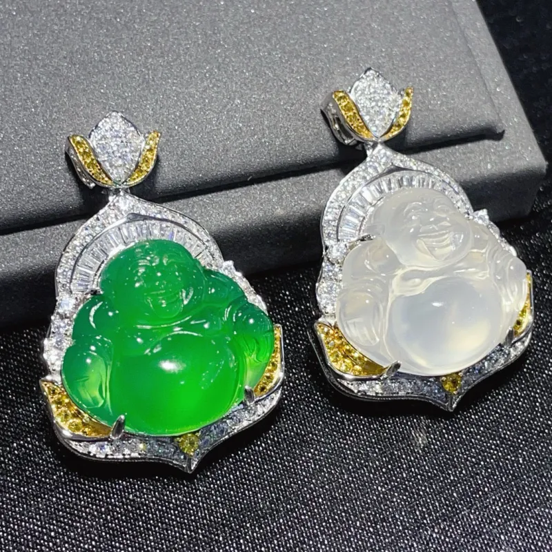 Xifeng Building Chalcedony Jade Pendants Unisex-15