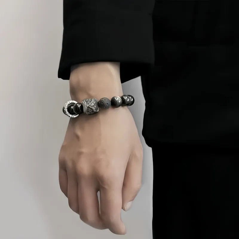 Xifeng Building Obsidian Bracelets Unisex-4