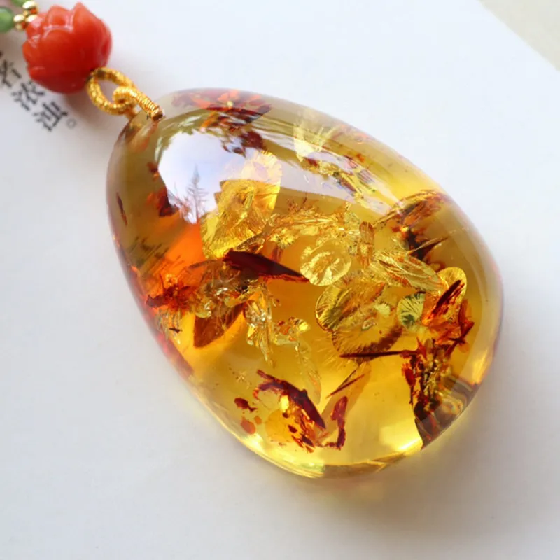 Xifeng Building Amber Necklaces Unisex-3