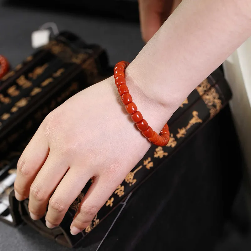 Xifeng Building Southern Red Agate Bracelets Women's-4