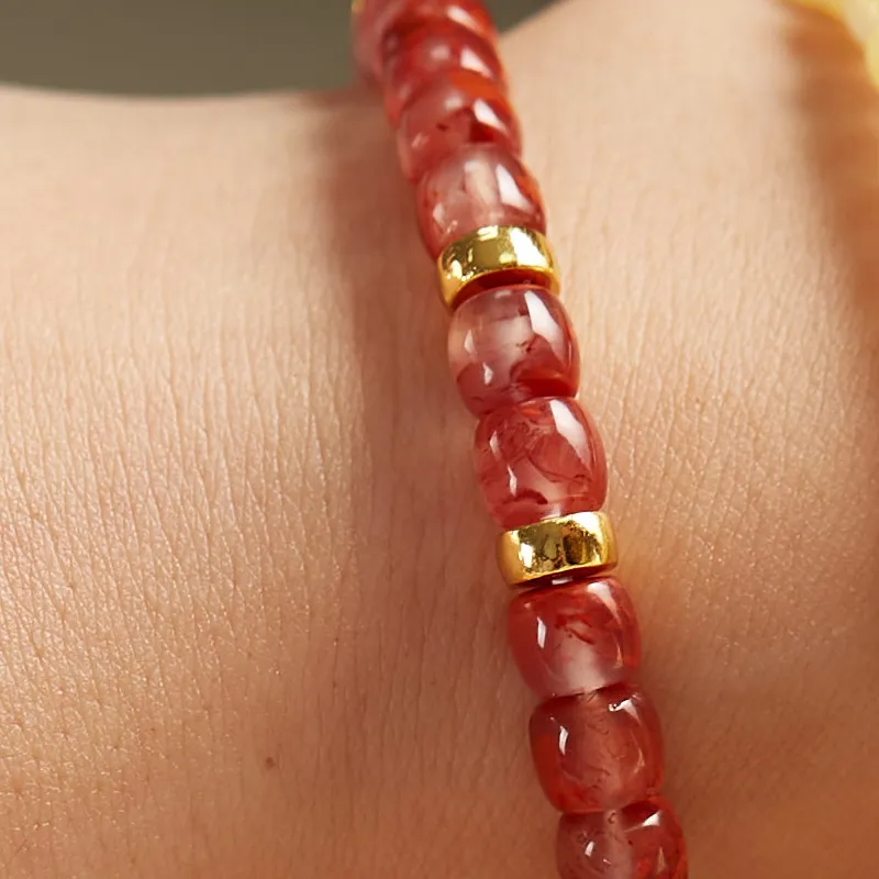 Xifeng Building Southern Red Agate Bracelets Women's-3