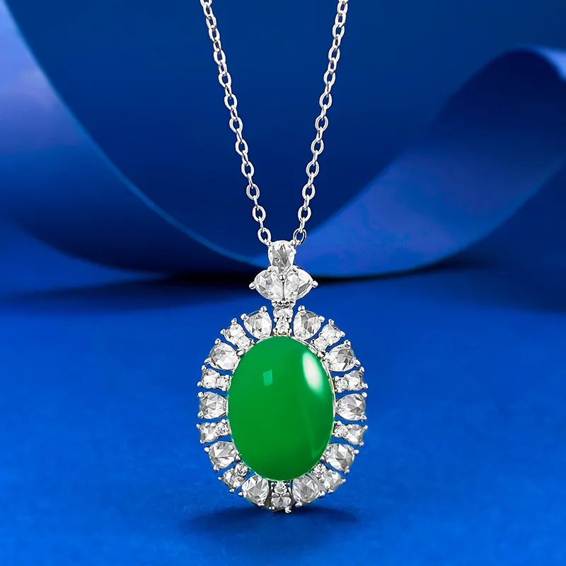 Xifeng Building Chalcedony Jade Necklaces Women's-1