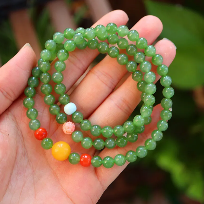 Xifeng Building Hetian Jade Bracelets Jasper Unisex-1