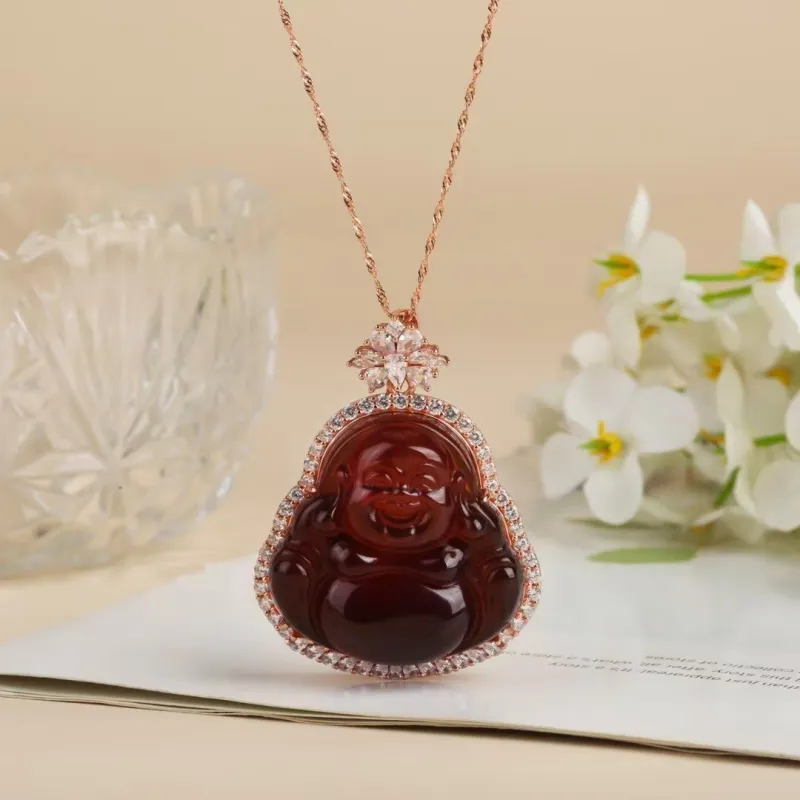 Xifeng Building Amber Necklaces Unisex-5